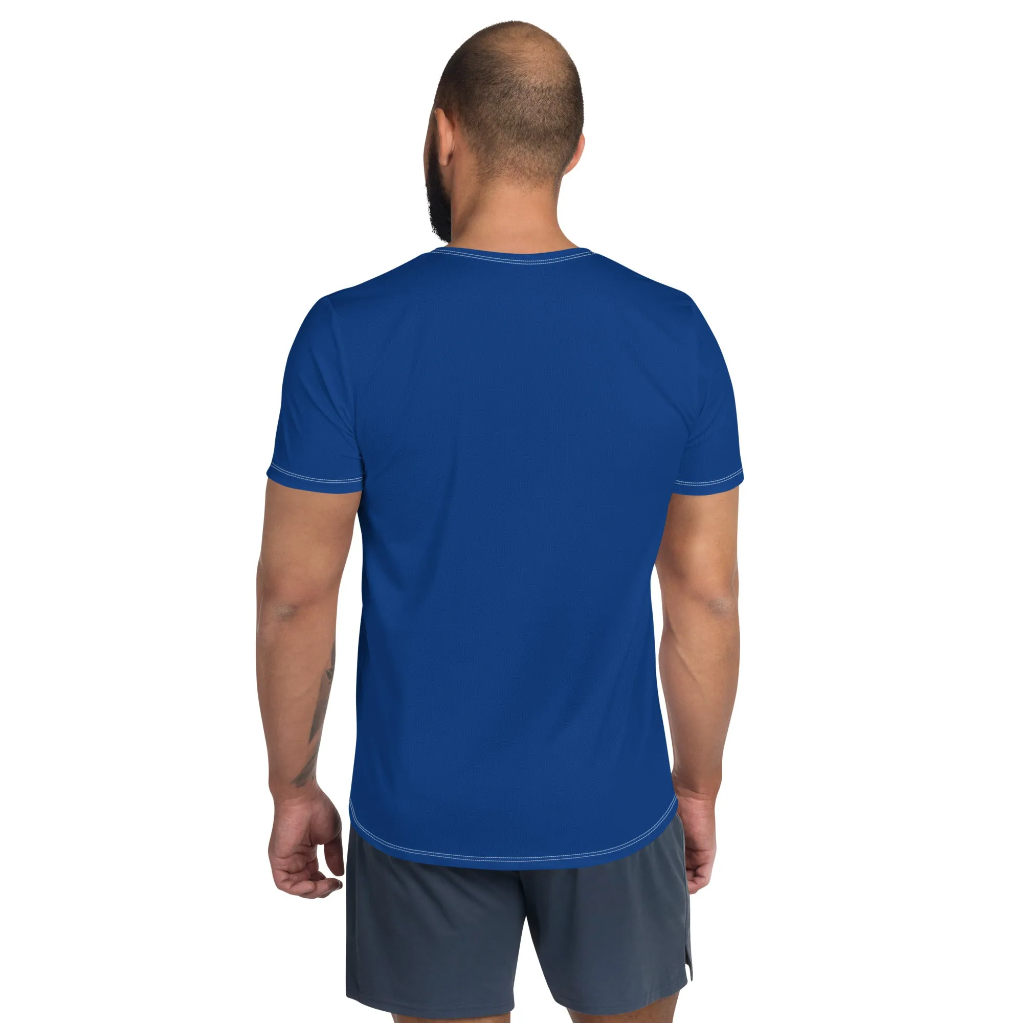 Men's Blue Athletic T-shirt