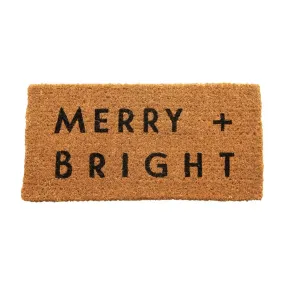 'Merry   Bright' Doormat