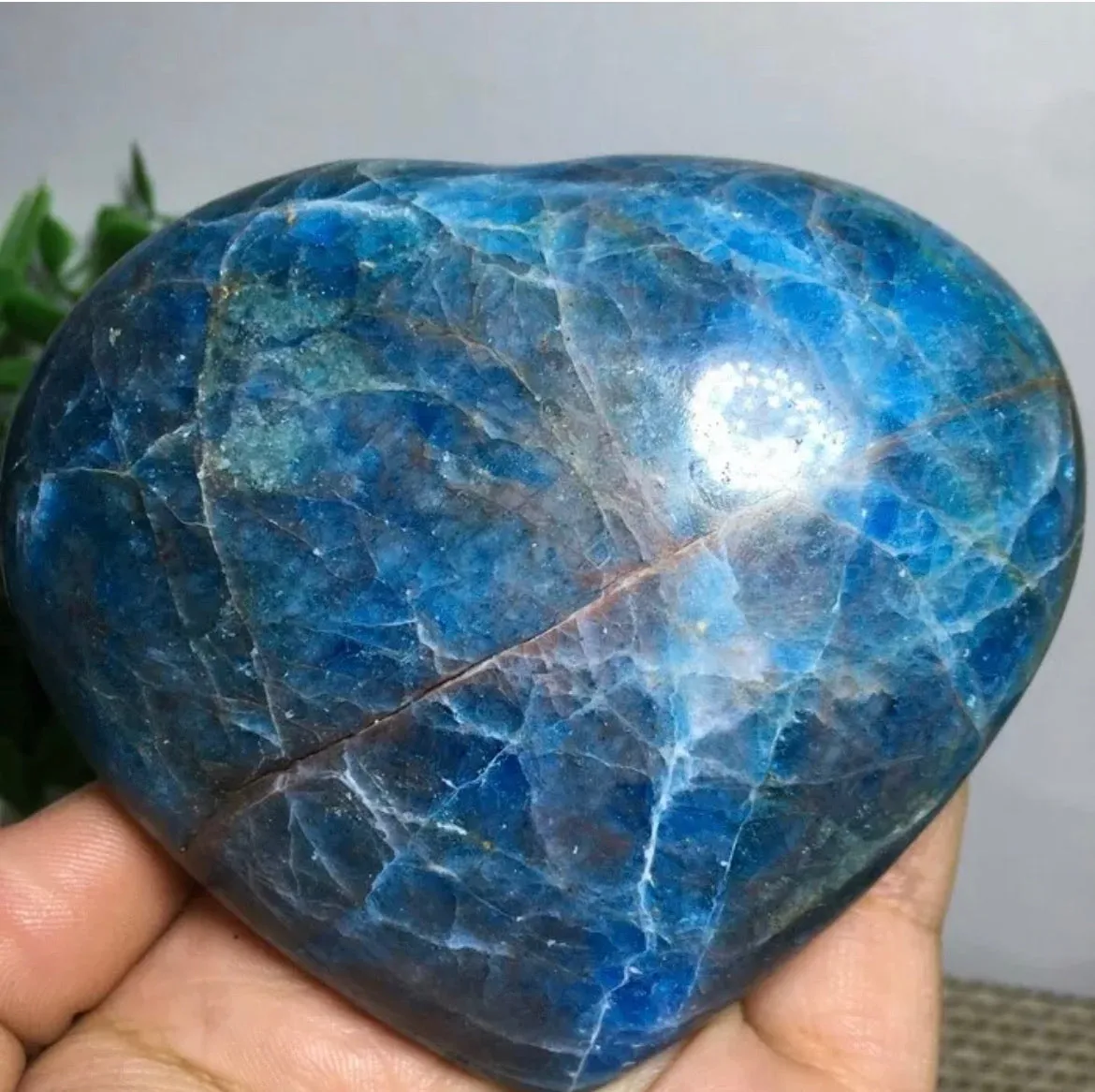 Natural Apatite gemstone carved Heart