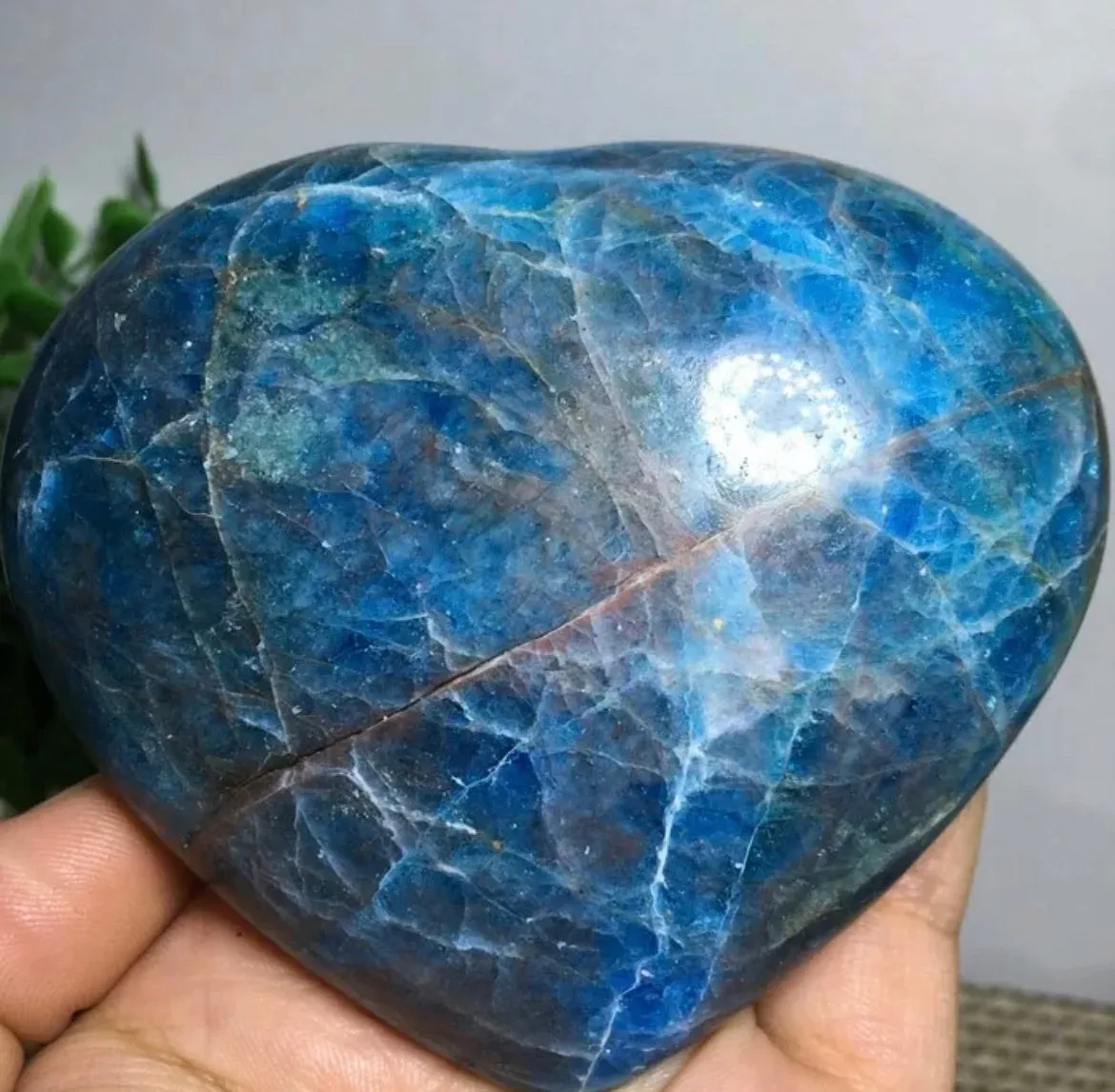 Natural Apatite gemstone carved Heart