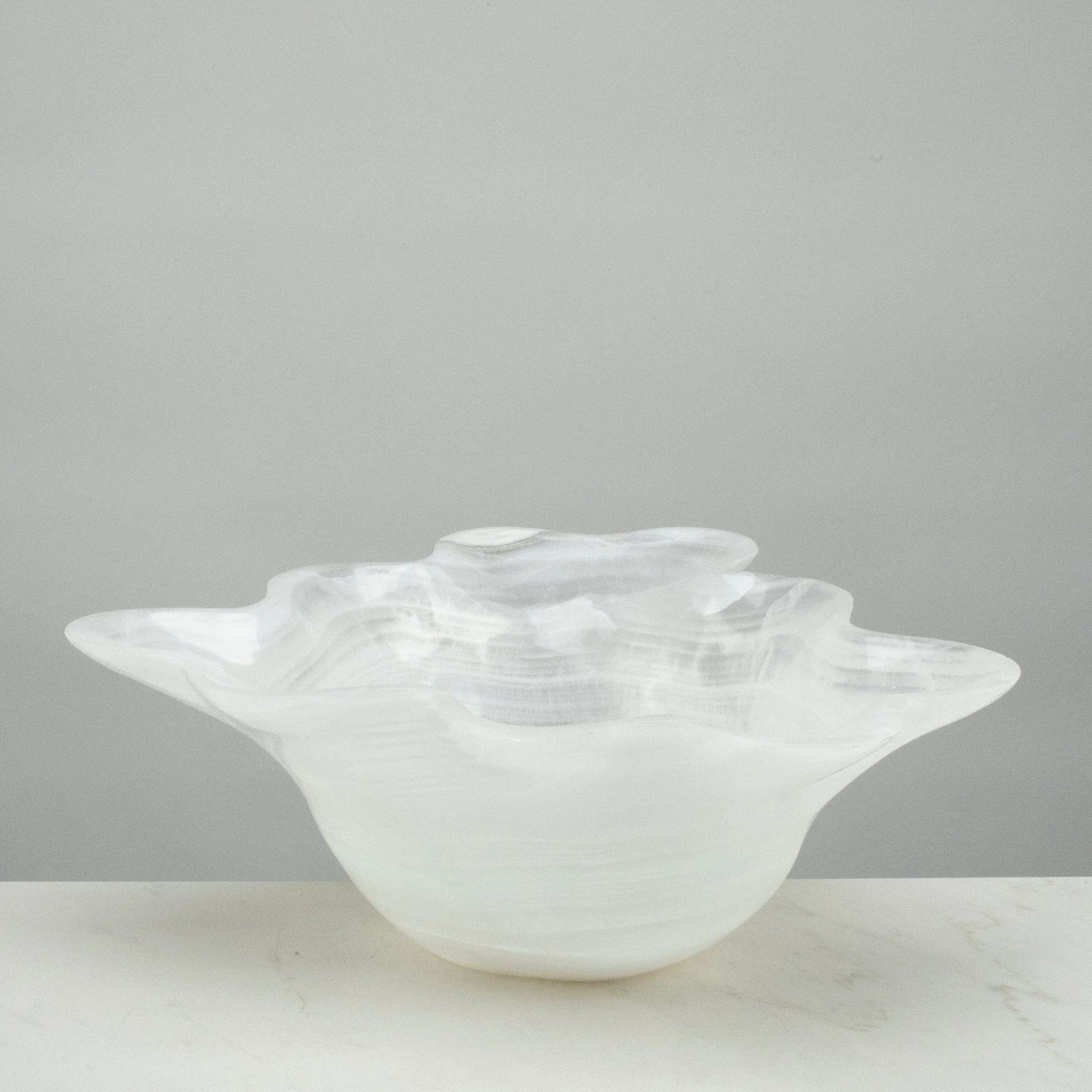 Natural White Onyx Bowl 17.5