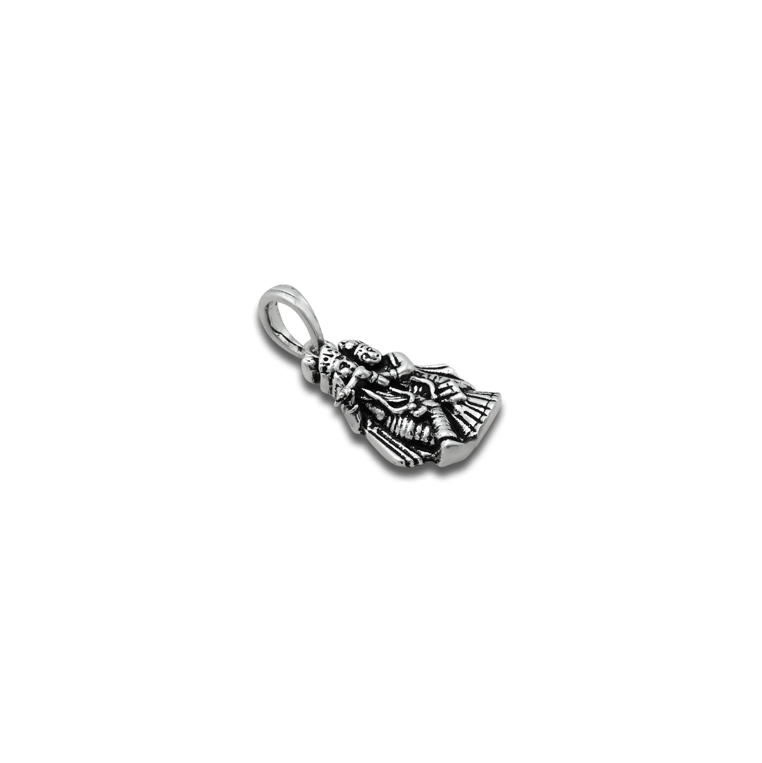 Oxidized 925 Silver Graceful Radha Krishna Pendant