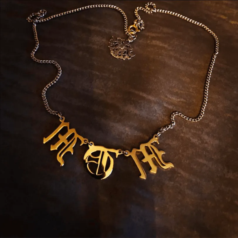 Personalized Gothic Letter Necklace