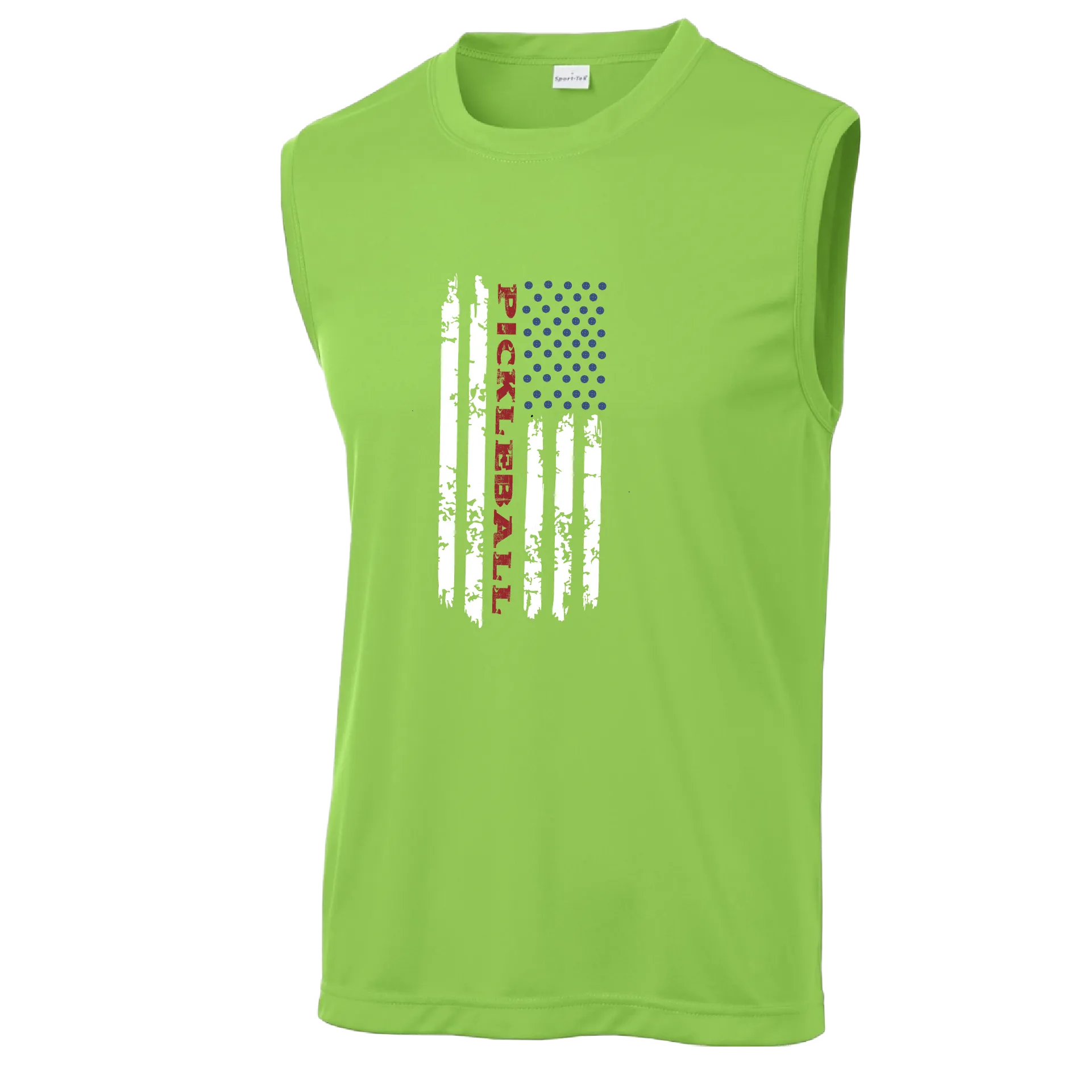 Pickleball Flag Vertical (Customizable) | Men's Sleeveless Athletic Shirt | 100% Polyester