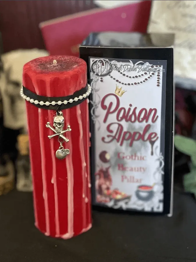 Poison Apple Gothic Pillar Candle