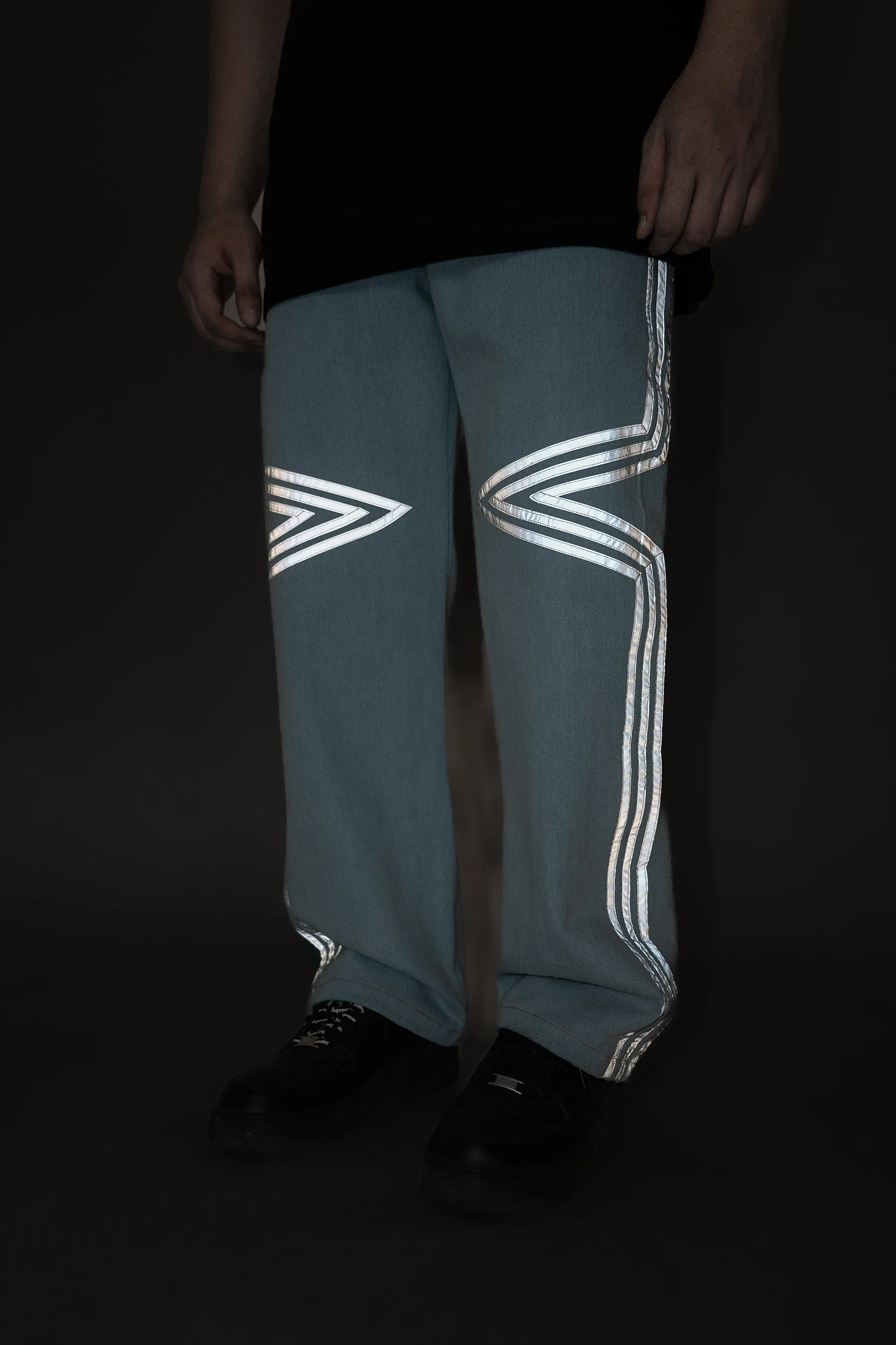 Reflective Athletic Blue Denim