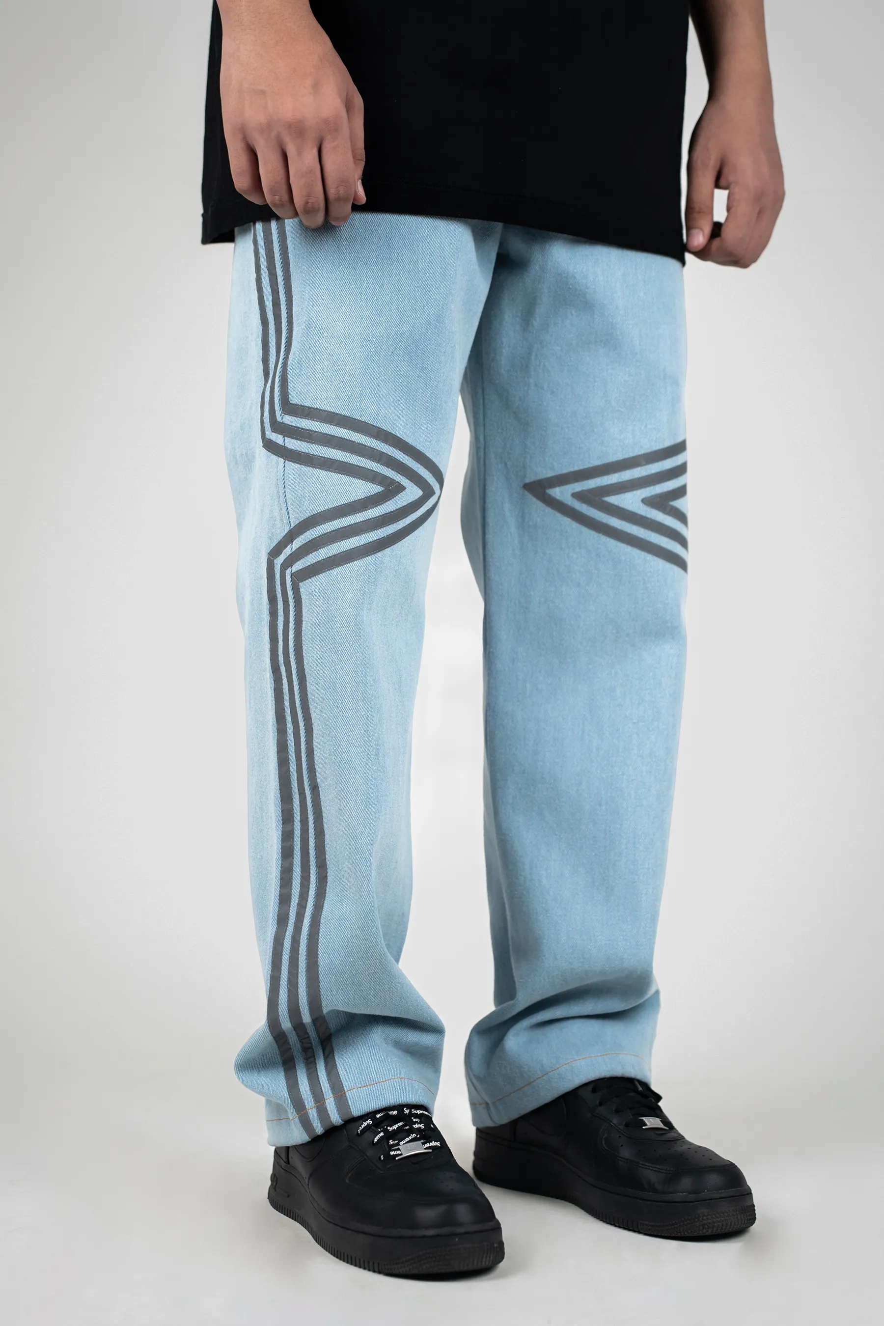 Reflective Athletic Blue Denim