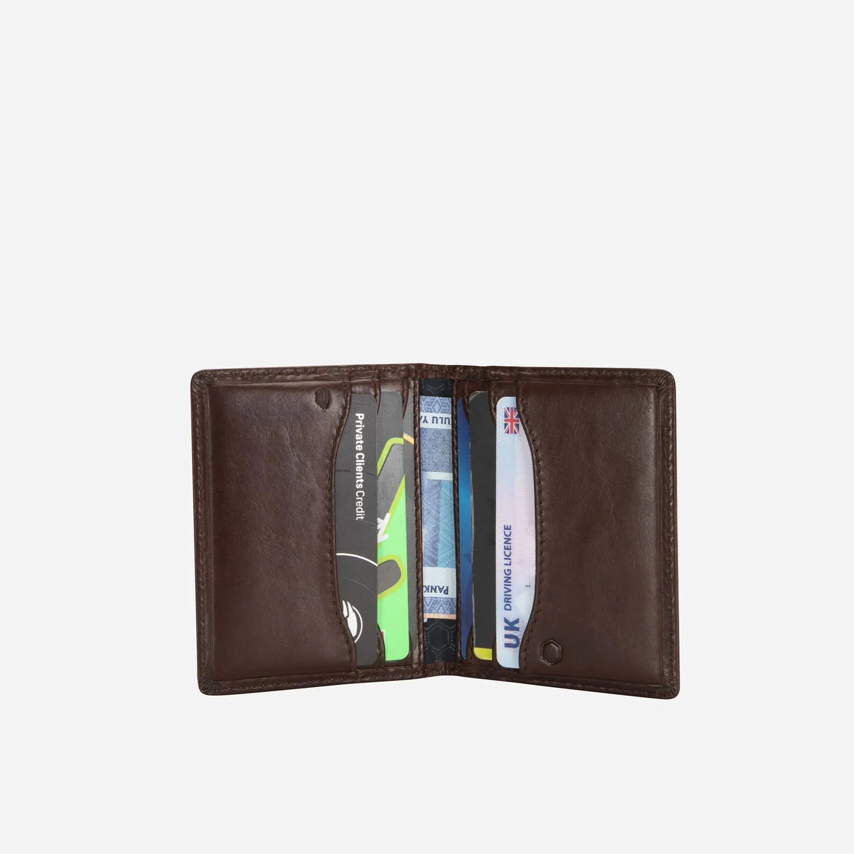 Slim Bifold Card Holder, Mocha