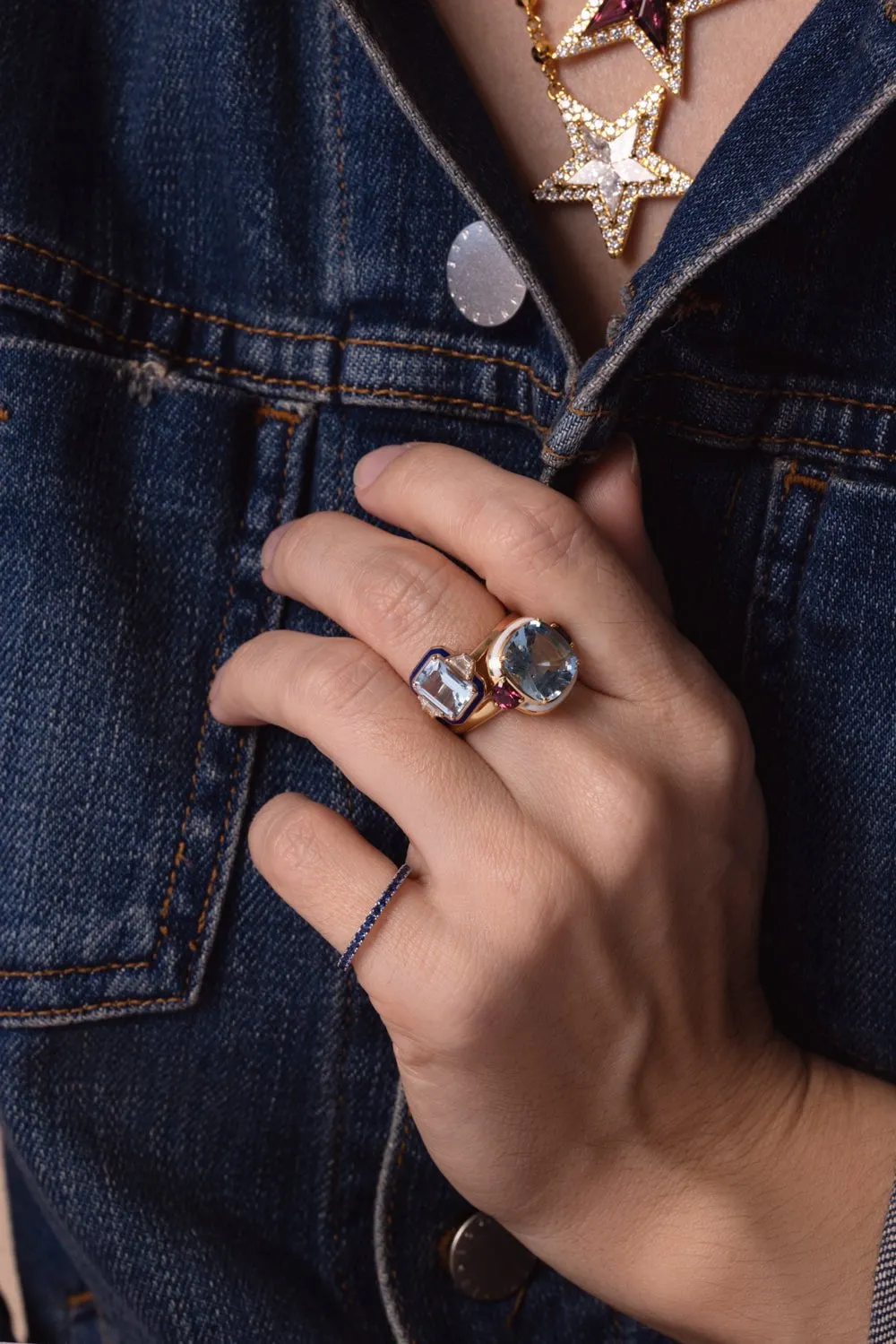 Stackable Slim Sapphire Ring