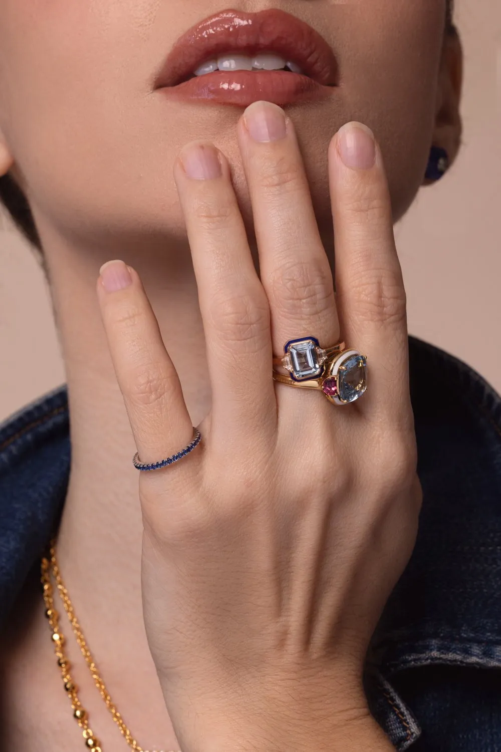 Stackable Slim Sapphire Ring