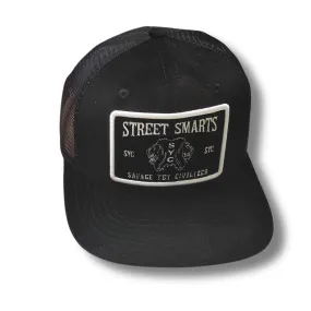 Street Smarts Corduroy Paisley Trucker Hat – Black