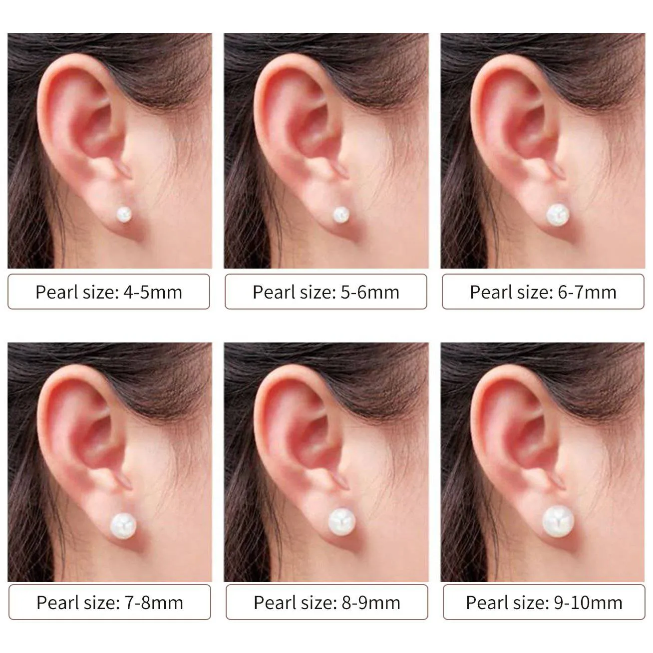 Top Grade Freshwater Semi Round Pearl Stud Earrings WE00239