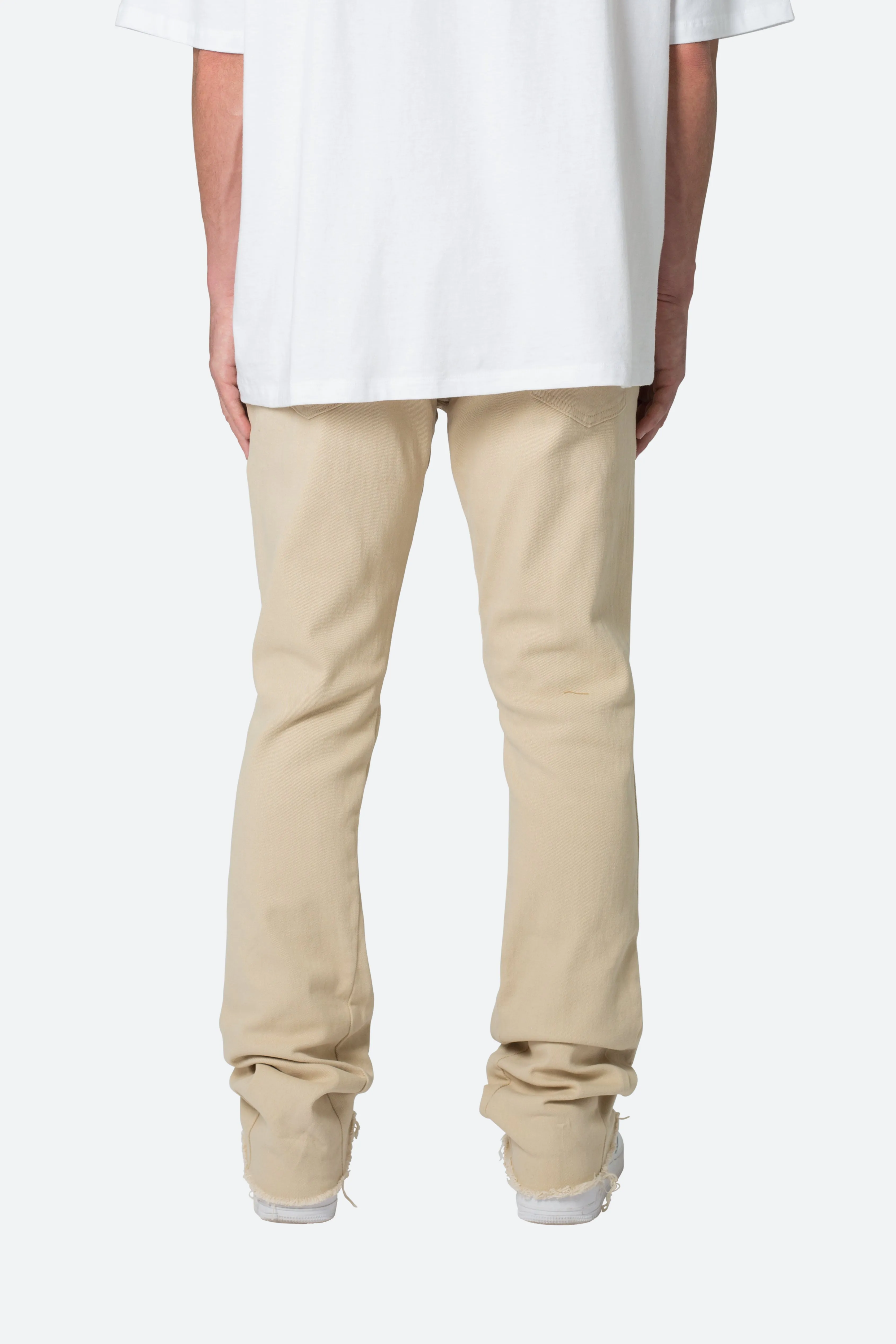 Twill Slim Stacked Pants - Khaki