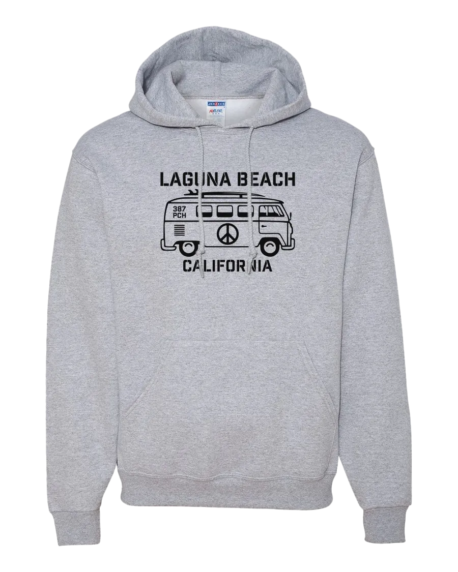 VW Peace Bus Hoodie - Athletic Grey