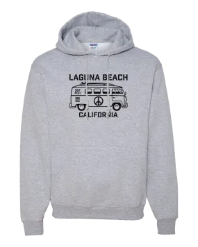 VW Peace Bus Hoodie - Athletic Grey