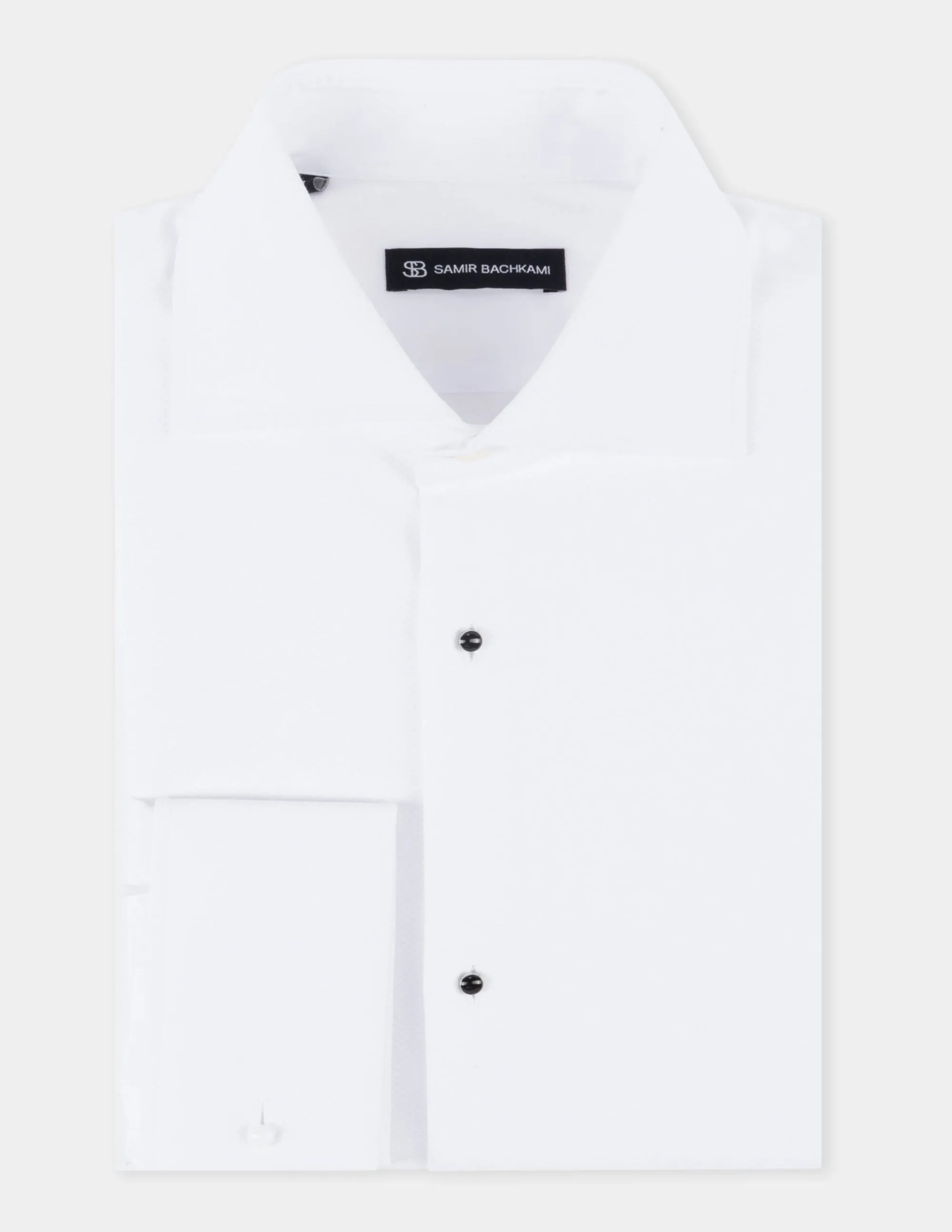 White Slim fit Tuxedo Shirt