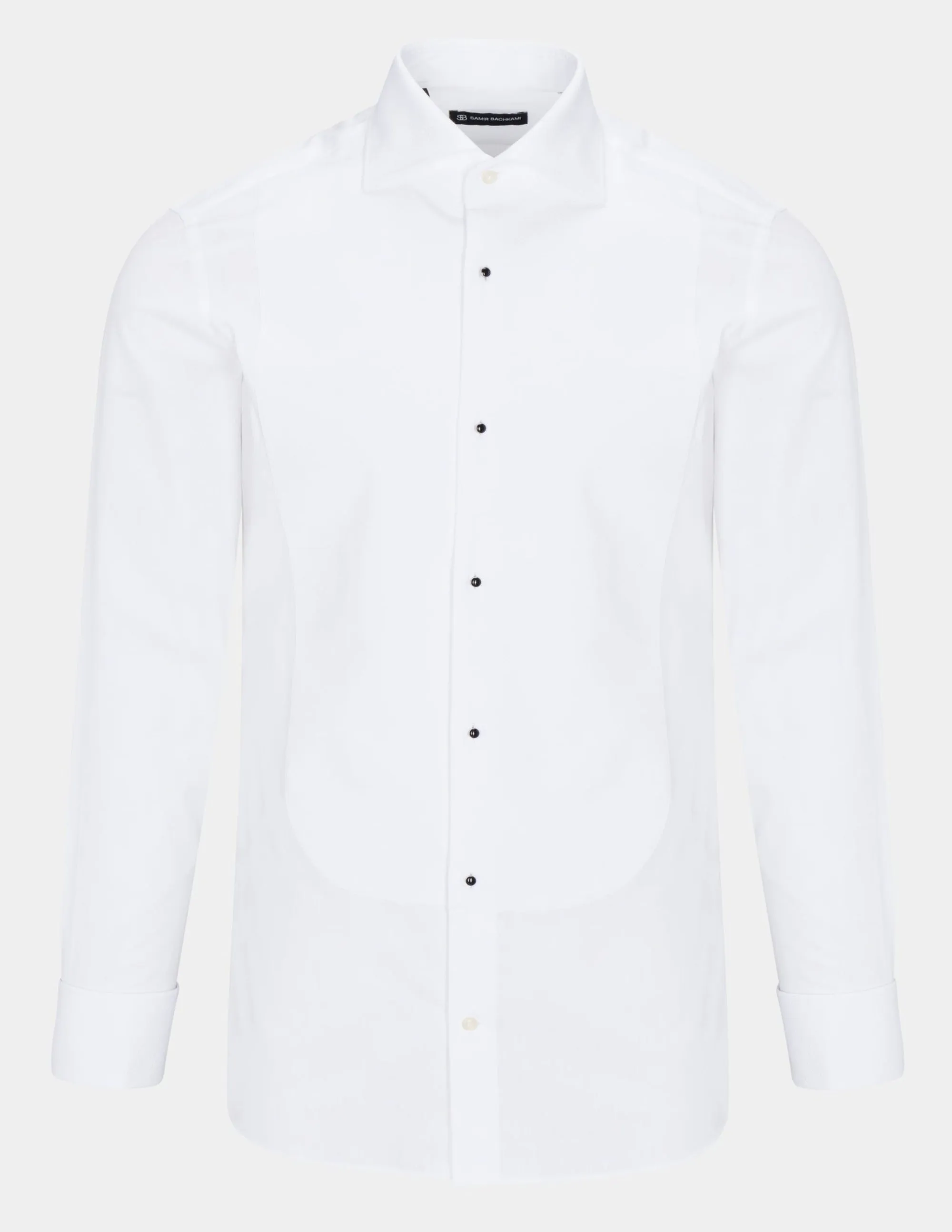 White Slim fit Tuxedo Shirt